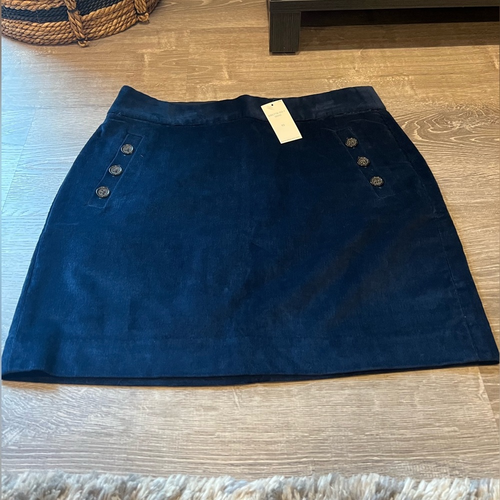 NWT Banana Republic Corduroy Skirt Navy - Size 10